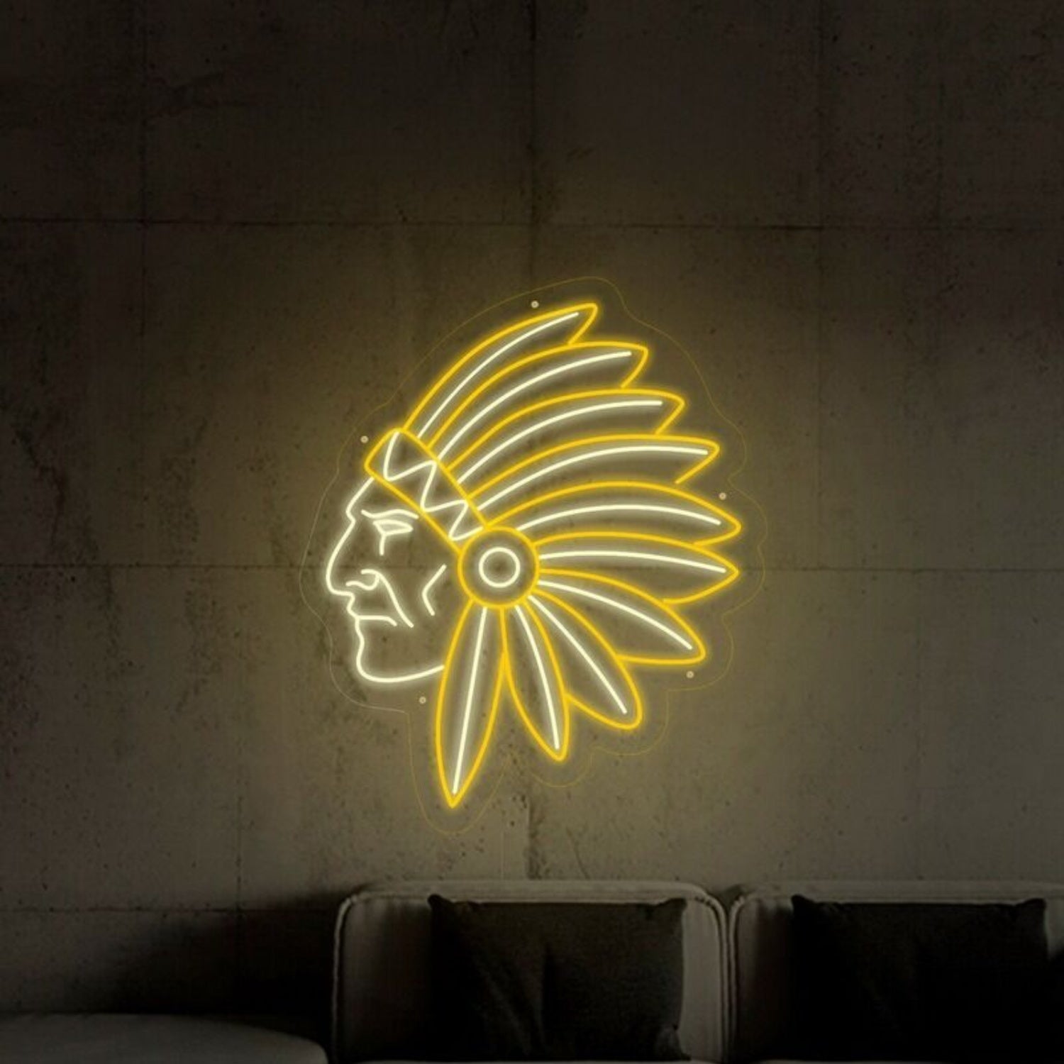 Apache Indian Led Neon Sign Fcultural And Whimsical Decor - Shineneon