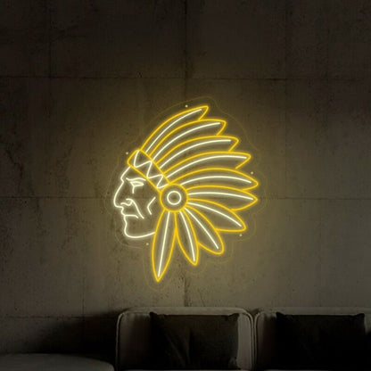 Apache Indian Led Neon Sign Fcultural And Whimsical Decor - Shineneon