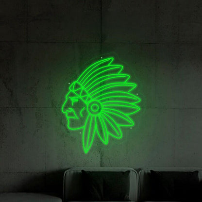Apache Indian Led Neon Sign Fcultural And Whimsical Decor - Shineneon