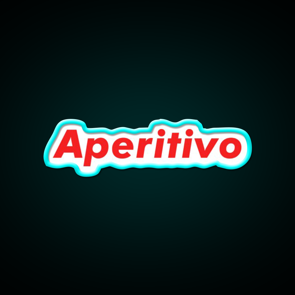 Aperitivo Cocktail Bar Decor Led Neon Sign Rgb Color - Size and dimension reference