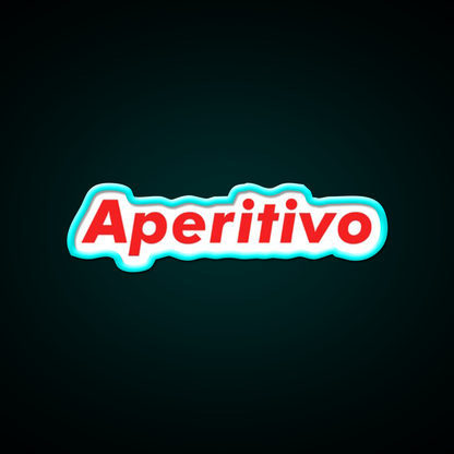 Aperitivo Cocktail Bar Decor Led Neon Sign Rgb Color - Size and dimension reference