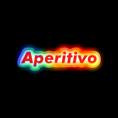 Aperitivo Cocktail Bar Decor Led Neon Sign Rgb Color - LED neon sign close-up detail