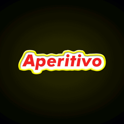 Aperitivo Cocktail Bar Decor Led Neon Sign Rgb Color - Custom LED neon sign front view