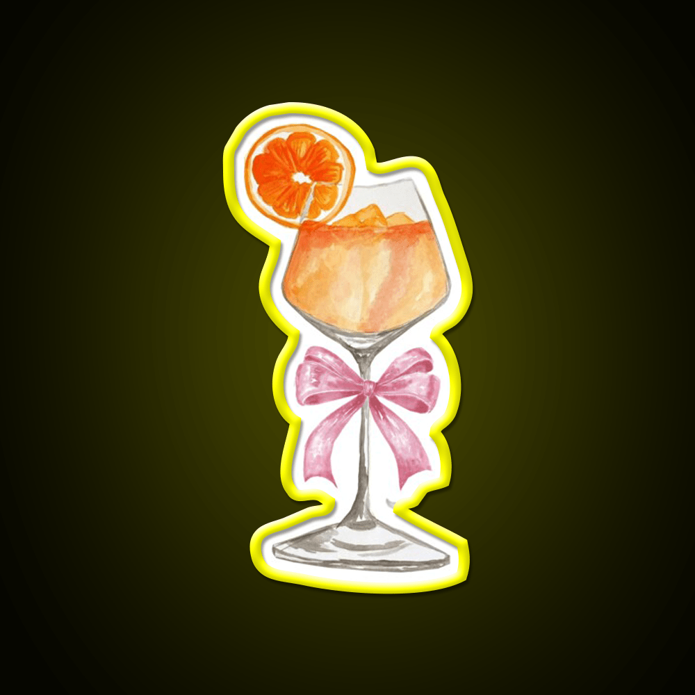 Aperol A Coquette Cocktail Bar Decor Led Neon Sign Rgb Color - Shineneon