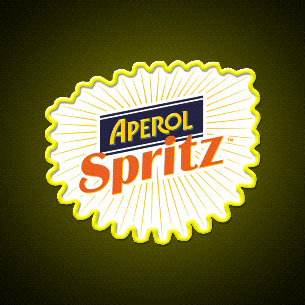 Aperol Aperol Aperol Aperol Aperol Cocktail Bar Decor Led Neon Sign Rgb Color - Custom LED neon sign front view
