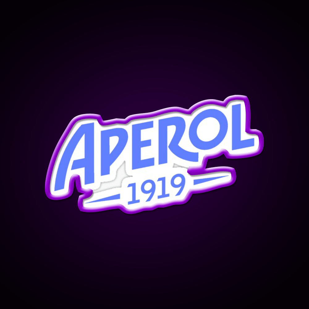 Aperol Blue Logo Cocktail Bar Decor Led Neon Sign Rgb Color - Shineneon