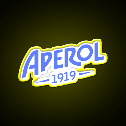 Aperol Blue Logo Cocktail Bar Decor Led Neon Sign Rgb Color - Shineneon