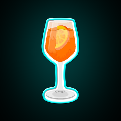 Aperol Spritz Art Design Cocktail Bar Decor Led Neon Sign Rgb Color - Size and dimension reference
