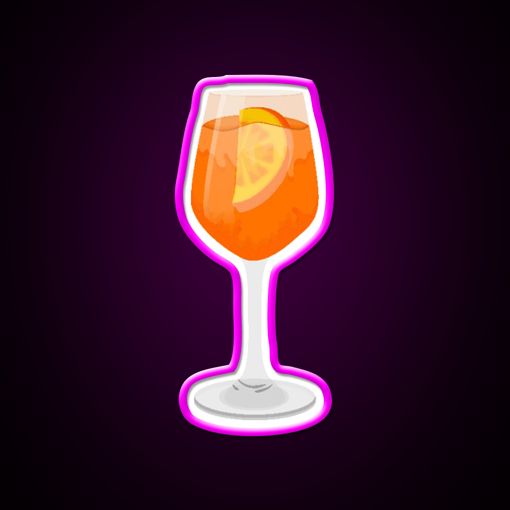 Aperol Spritz Art Design Cocktail Bar Decor Led Neon Sign Rgb Color - Shineneon