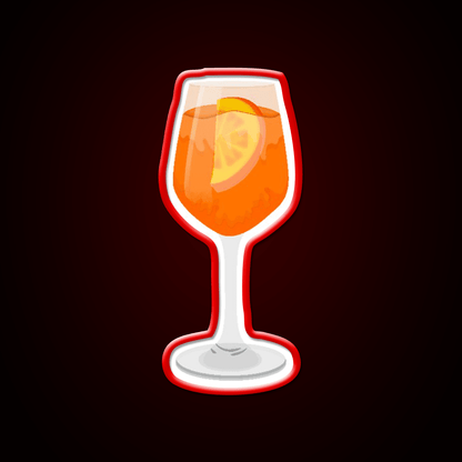 Aperol Spritz Art Design Cocktail Bar Decor Led Neon Sign Rgb Color - Shineneon