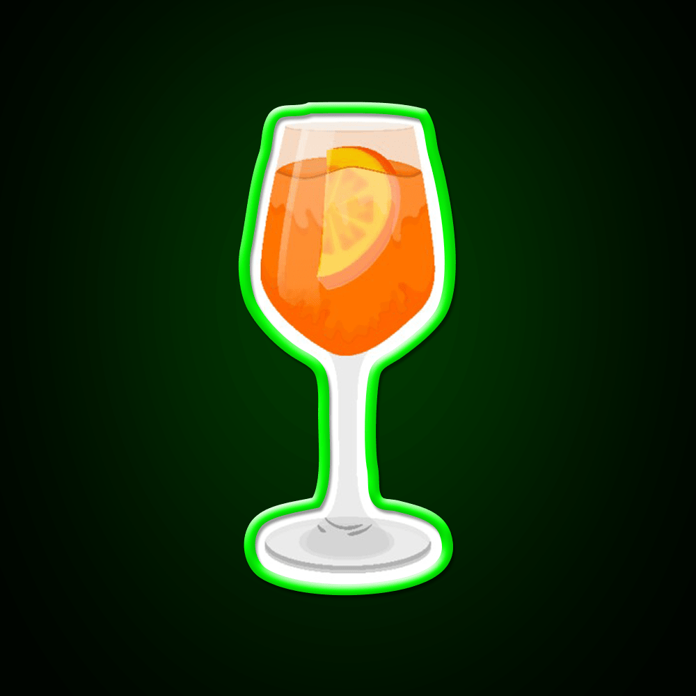 Aperol Spritz Art Design Cocktail Bar Decor Led Neon Sign Rgb Color - Shineneon