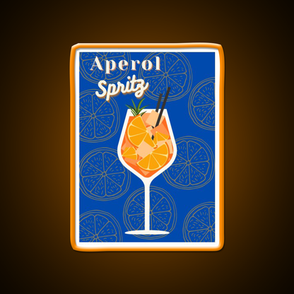 Aperol Spritz Blue Cocktail Bar Decor Led Neon Sign Rgb Color - LED neon sign view 6