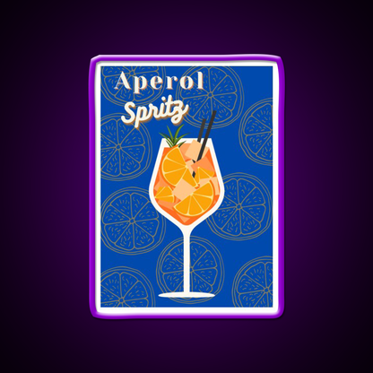 Aperol Spritz Blue Cocktail Bar Decor Led Neon Sign Rgb Color - LED neon sign view 9