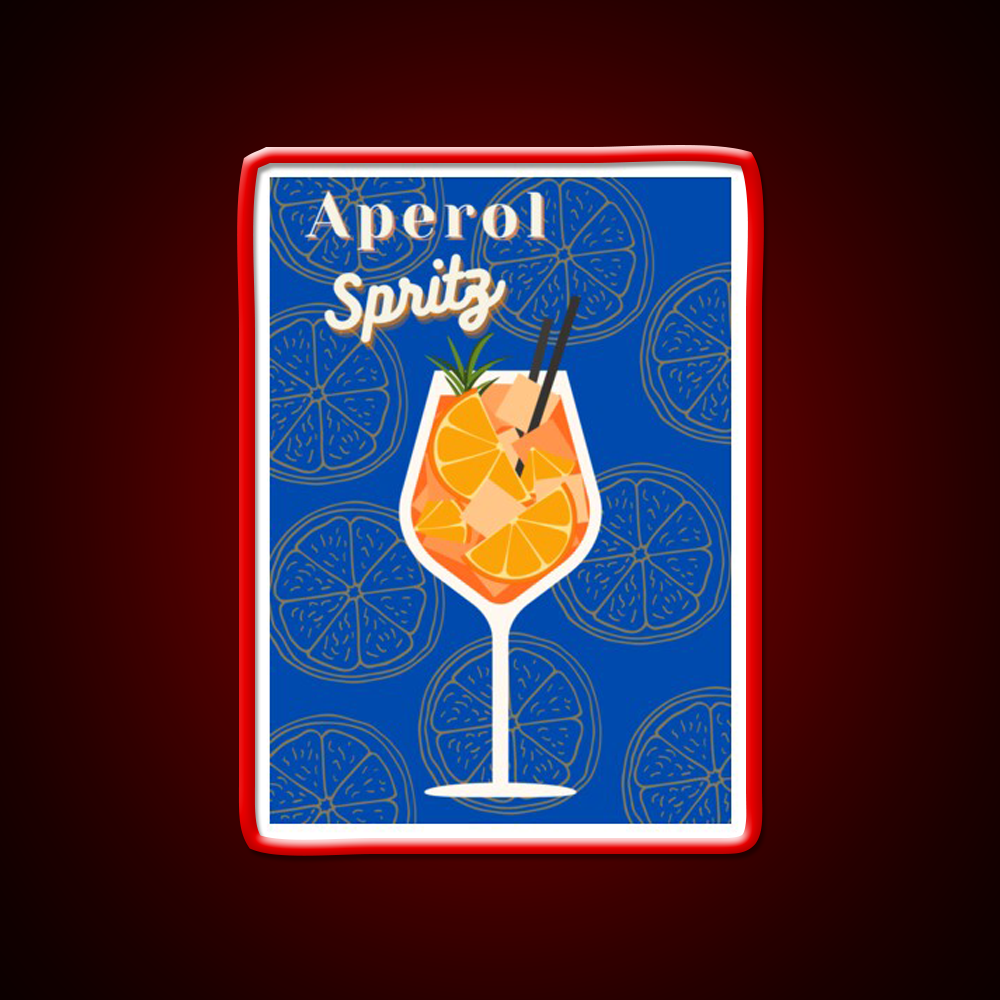 Aperol Spritz Blue Cocktail Bar Decor Led Neon Sign Rgb Color - LED neon sign view 10
