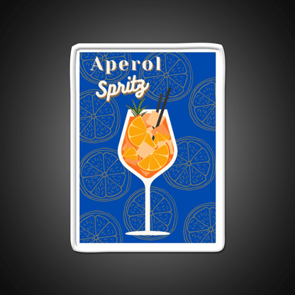 Aperol Spritz Blue Cocktail Bar Decor Led Neon Sign Rgb Color - Shineneon