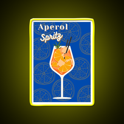 Aperol Spritz Blue Cocktail Bar Decor Led Neon Sign Rgb Color - LED neon sign view 7