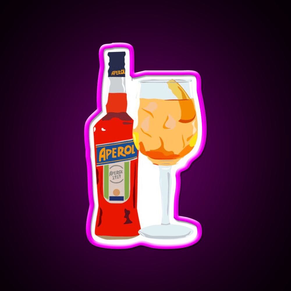 Aperol Spritz Cocktail Bar Decor Led Neon Sign Neon Party Sign Rgb Color - Shineneon