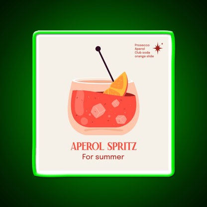 Aperol Spritz Cocktail Bar Decor Led Neon Sign Rgb Color - Shineneon