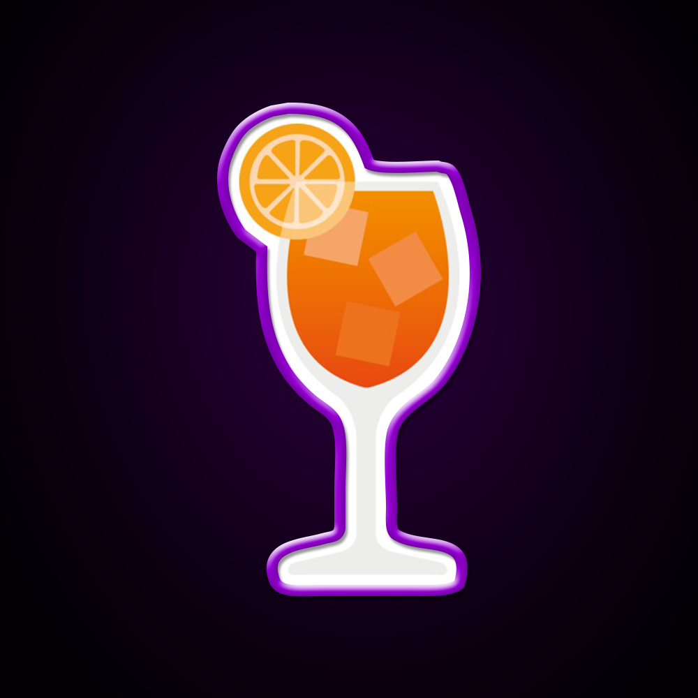 Aperol Spritz Cocktail Bar Decor Led Neon Sign Wall Art Neon Sign Rgb Color - LED neon sign view 9