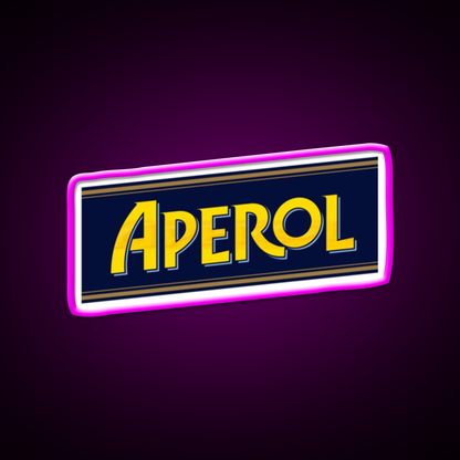Aperol Spritz Cocktail Bar Decor Led Neon Sign Wall Art Rgb Color - Neon sign mounted on wall in room