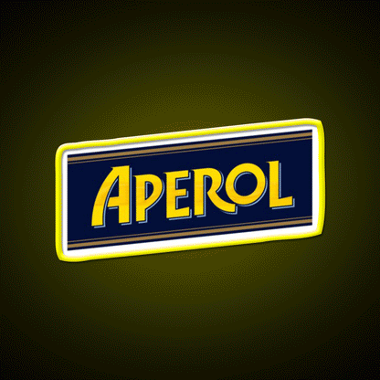 Aperol Spritz Cocktail Bar Decor Led Neon Sign Wall Art Rgb Color - Custom LED neon sign front view