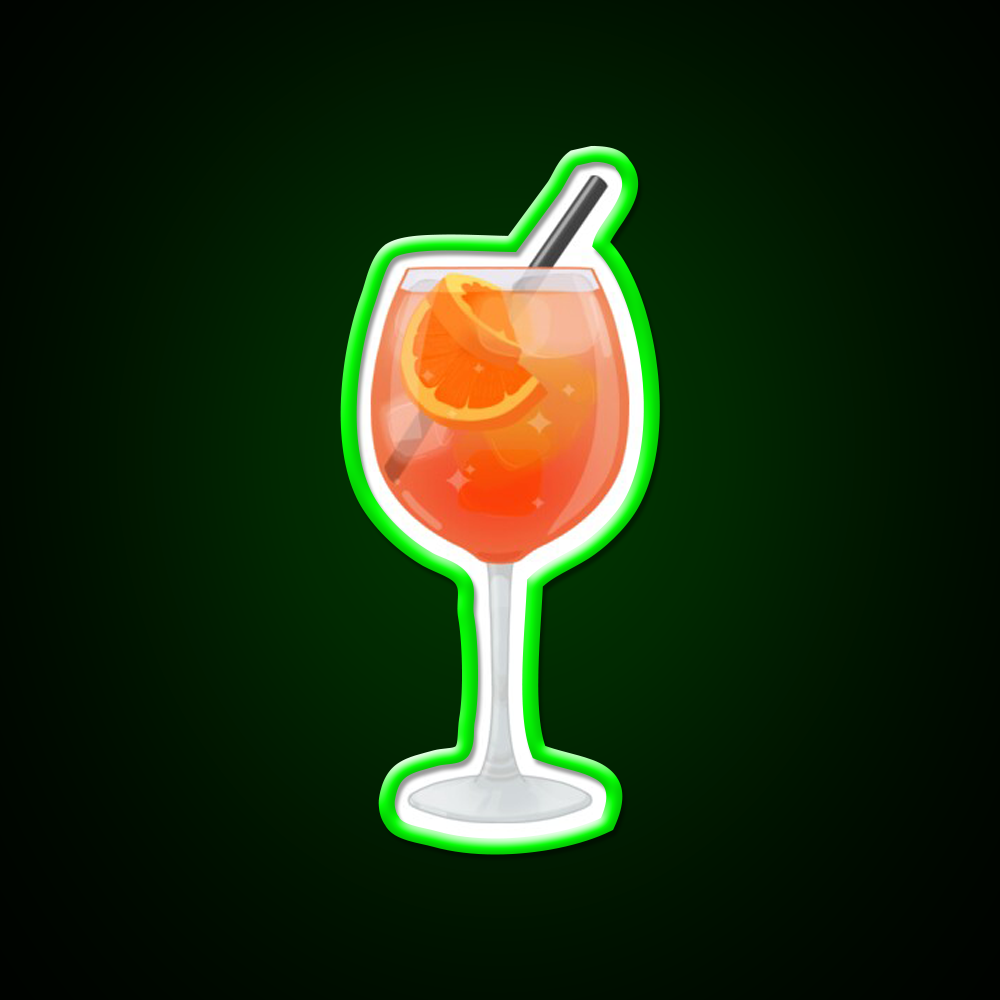 Aperol Spritz Cocktail Cup Cocktail Bar Decor Led Neon Sign Rgb Color - LED neon sign view 8