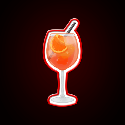 Aperol Spritz Cocktail Cup Cocktail Bar Decor Led Neon Sign Rgb Color - Shineneon