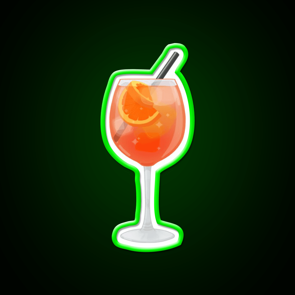 Aperol Spritz Cocktail Cup Cocktail Bar Decor Led Neon Sign Rgb Color - Shineneon