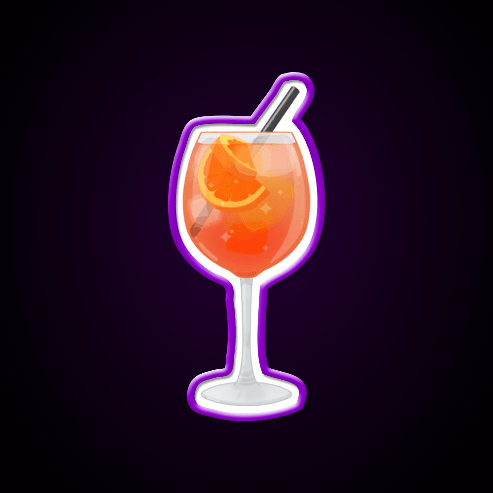 Aperol Spritz Cocktail Cup Cocktail Bar Decor Led Neon Sign Rgb Color - Shineneon