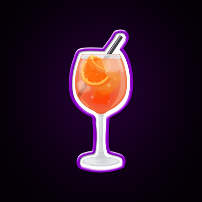 Aperol Spritz Cocktail Cup Cocktail Bar Decor Led Neon Sign Rgb Color - Shineneon