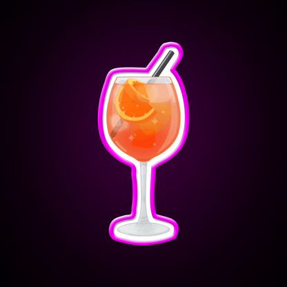Aperol Spritz Cocktail Cup Cocktail Bar Decor Led Neon Sign Rgb Color - Shineneon