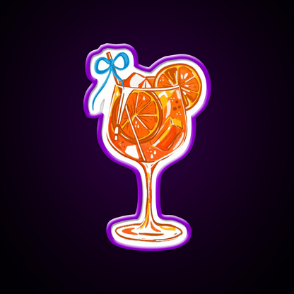 Aperol Spritz Cocktail Design Cocktail Bar Decor Led Neon Sign Rgb Color - Shineneon