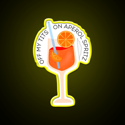 Aperol Spritz Drink Cocktail Bar Decor Led Neon Sign Rgb Color - Shineneon