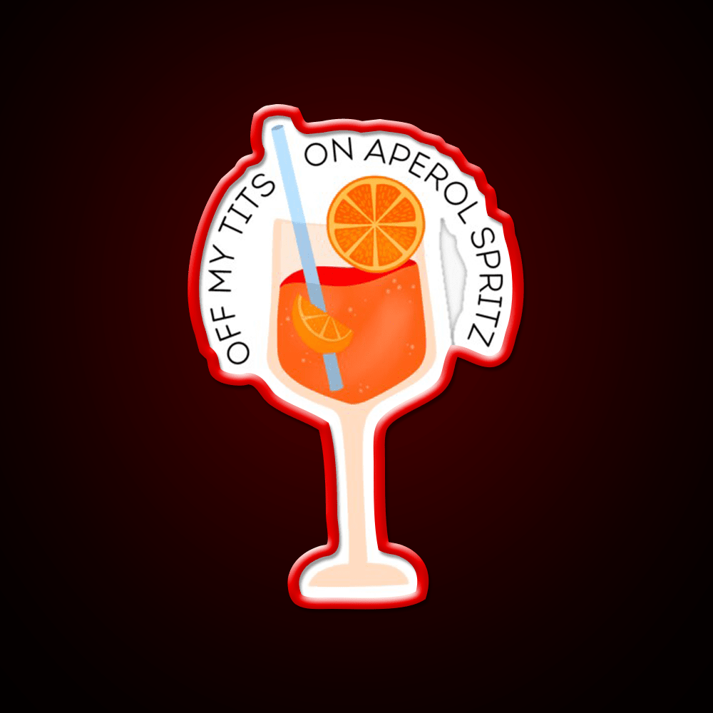 Aperol Spritz Drink Cocktail Bar Decor Led Neon Sign Rgb Color - Shineneon