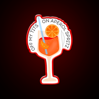 Aperol Spritz Drink Cocktail Bar Decor Led Neon Sign Rgb Color - Shineneon
