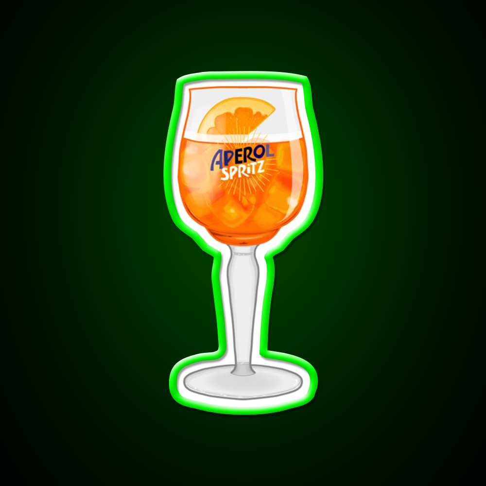 Aperol Spritz In A Glass Cocktail Bar Decor Led Neon Sign Rgb Color - LED neon sign view 8