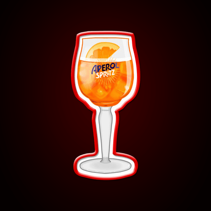 Aperol Spritz In A Glass Cocktail Bar Decor Led Neon Sign Rgb Color - Shineneon