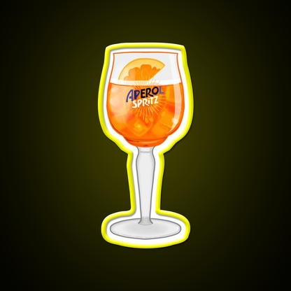 Aperol Spritz In A Glass Cocktail Bar Decor Led Neon Sign Rgb Color - LED neon sign view 7