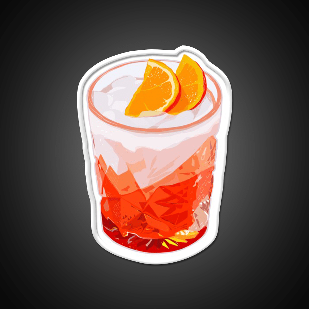 Aperol Spritz In A Glass Drink Cocktail Bar Decor Led Neon Sign Rgb Color - Shineneon