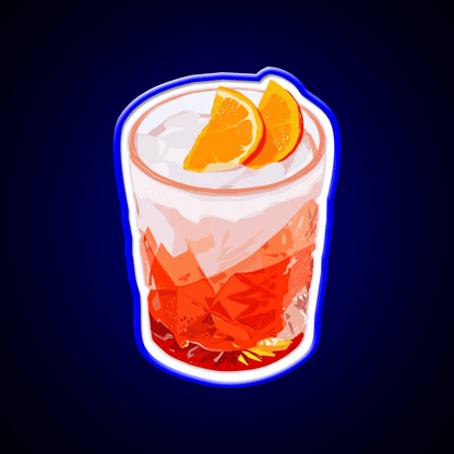 Aperol Spritz In A Glass Drink Cocktail Bar Decor Led Neon Sign Rgb Color - Shineneon
