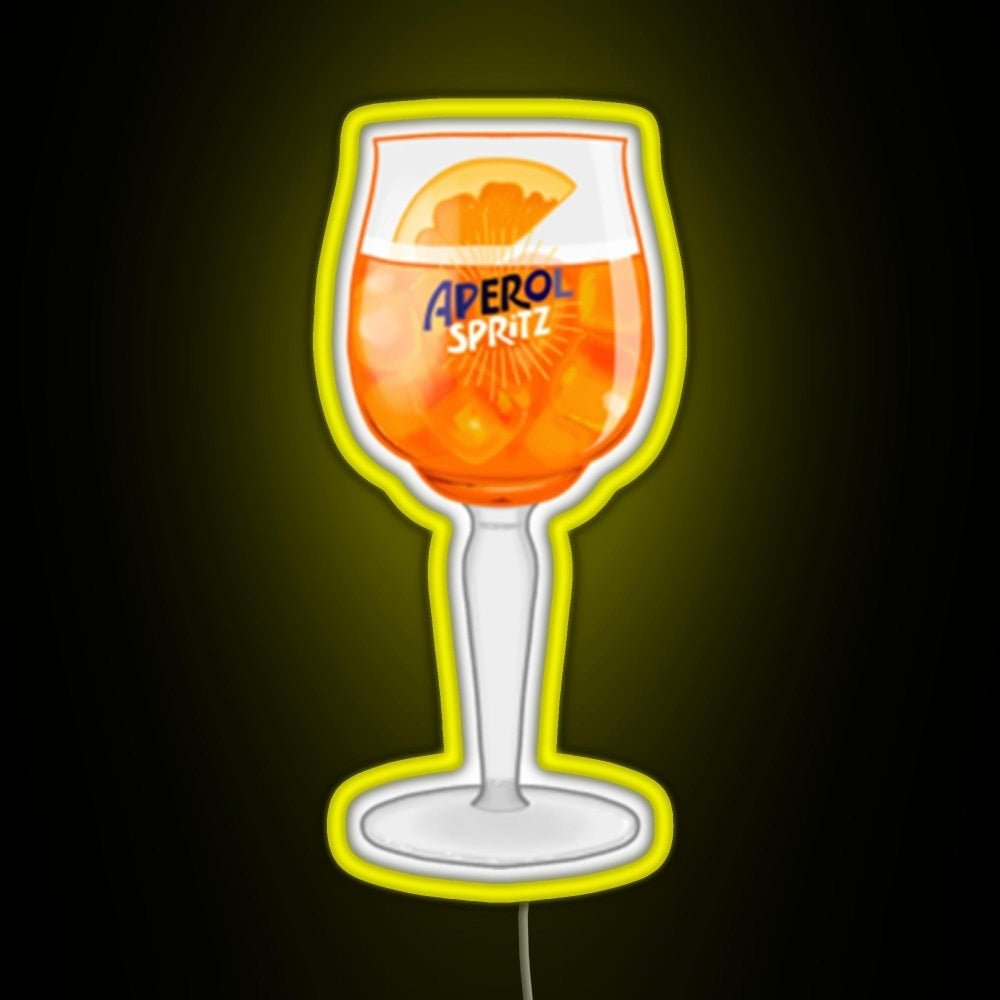 Aperol Spritz In A Glass Rgb Neon Sign - Shineneon
