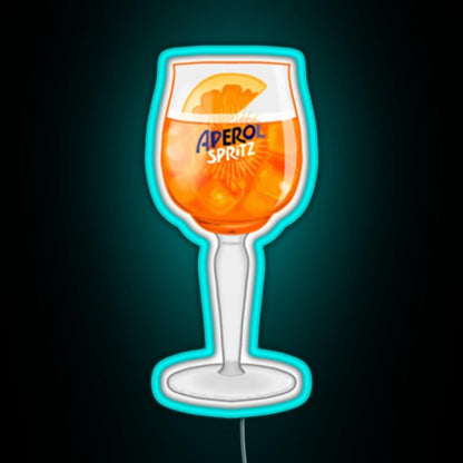 Aperol Spritz In A Glass Rgb Neon Sign - Shineneon