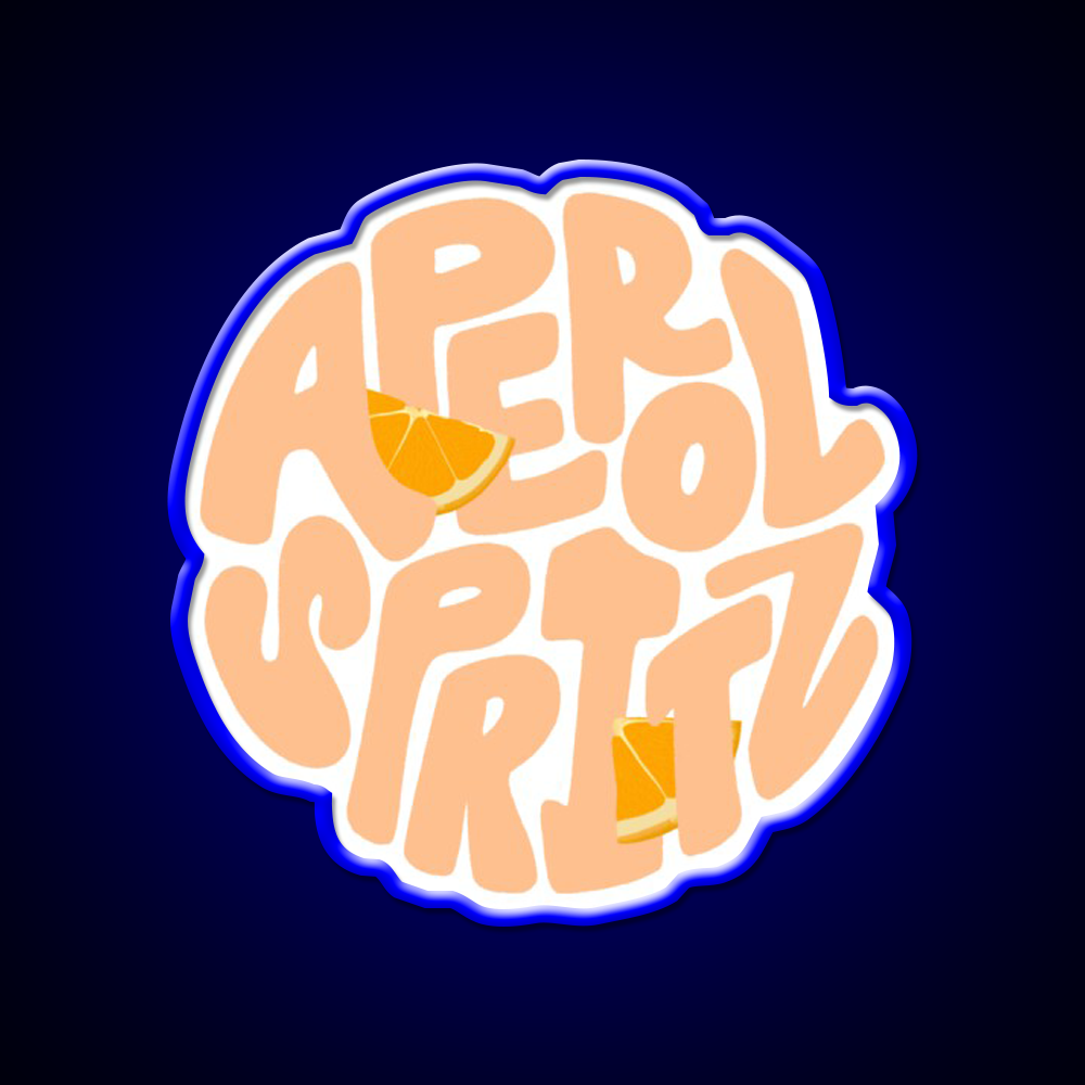 Aperol Spritz Orange Cocktail Bar Decor Led Neon Sign Rgb Color - LED neon sign view 5