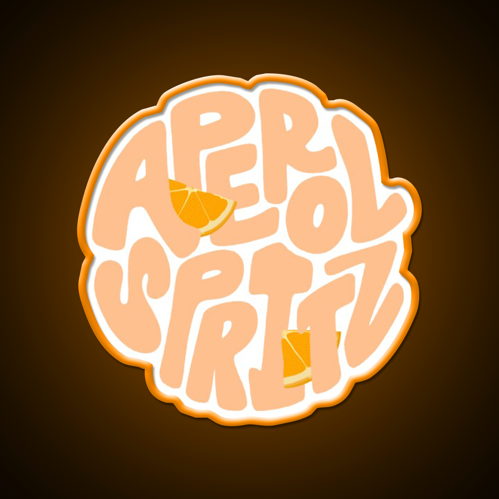 Aperol Spritz Orange Cocktail Bar Decor Led Neon Sign Rgb Color - LED neon sign view 6