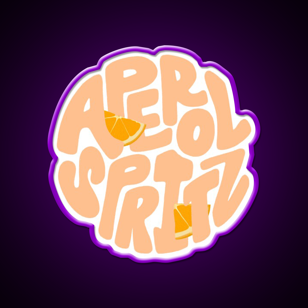 Aperol Spritz Orange Cocktail Bar Decor Led Neon Sign Rgb Color - LED neon sign view 9