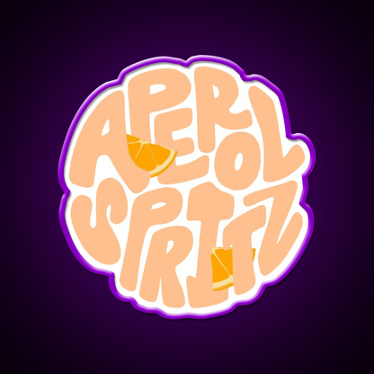Aperol Spritz Orange Cocktail Bar Decor Led Neon Sign Rgb Color - Shineneon
