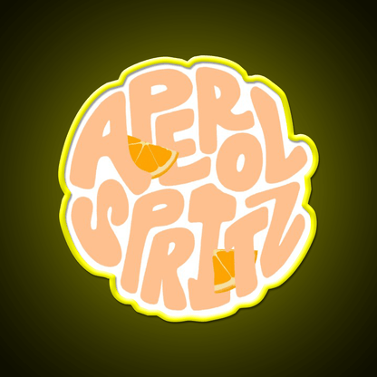 Aperol Spritz Orange Cocktail Bar Decor Led Neon Sign Rgb Color - Shineneon