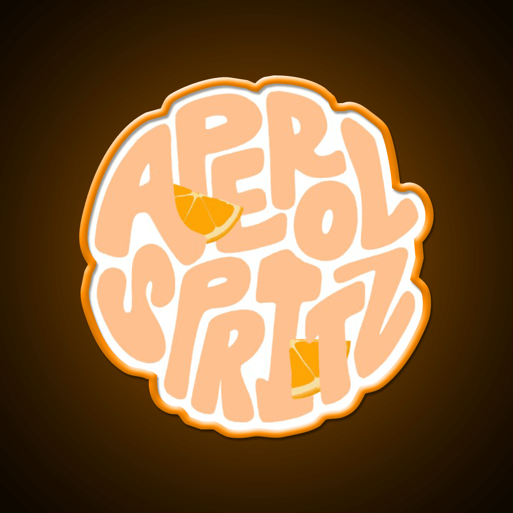 Aperol Spritz Orange Cocktail Bar Decor Led Neon Sign Rgb Color - Shineneon