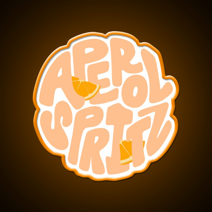 Aperol Spritz Orange Cocktail Bar Decor Led Neon Sign Rgb Color - Shineneon