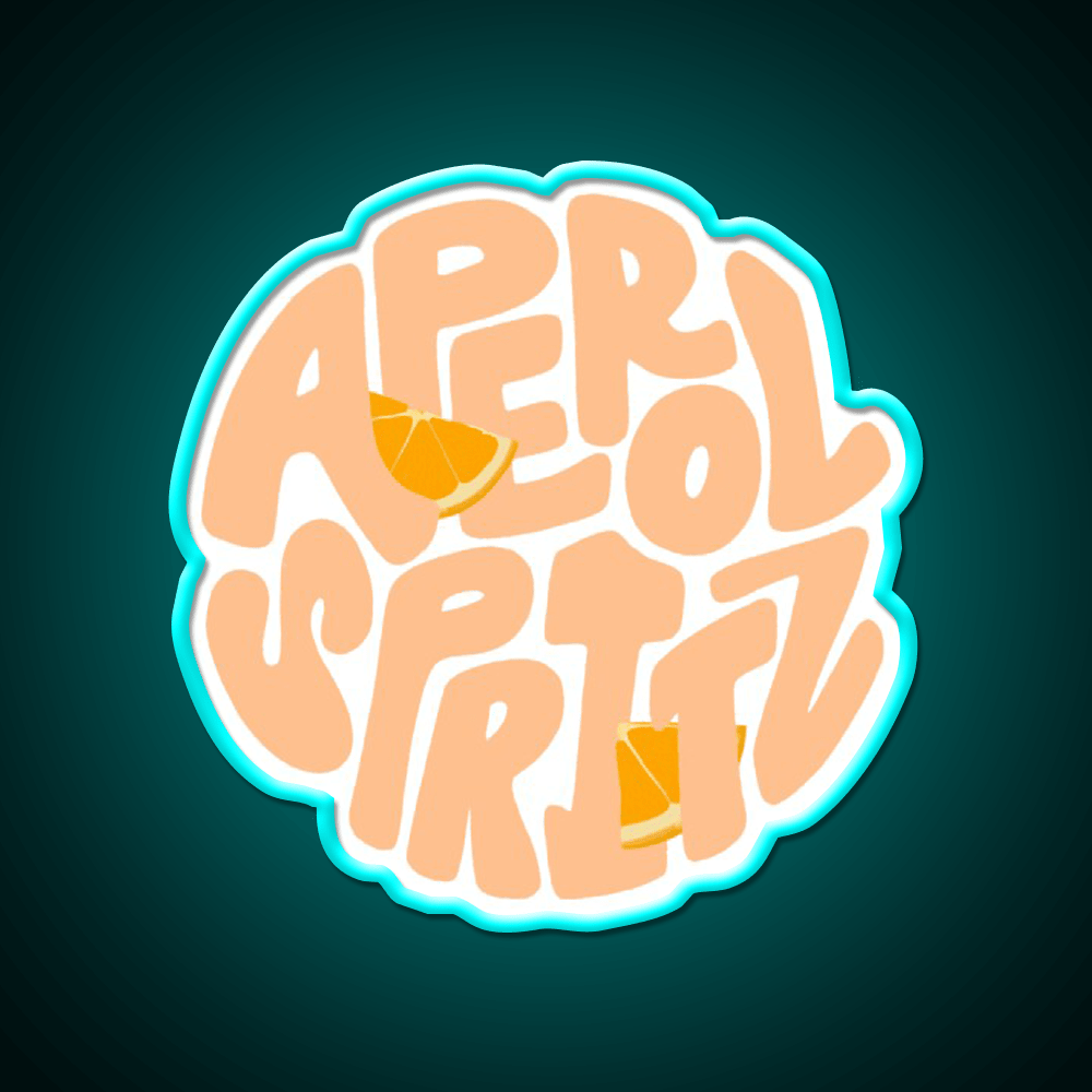 Aperol Spritz Orange Cocktail Bar Decor Led Neon Sign Rgb Color - Shineneon